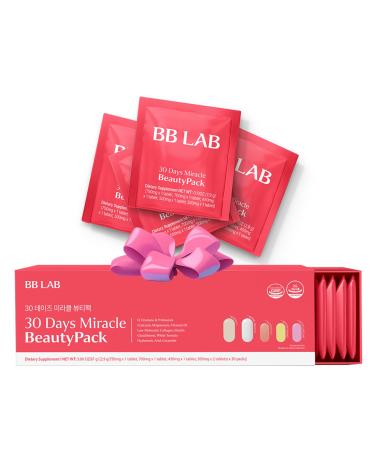 BB LAB 30 Days Miracle Beauty All-in-one Pack, Low Molecular Collagen, Elastin, Glutathione, Ceramide, Hyaluronic Acid, Multivitamins & Minerals, Calcium, Magnesium, Vitamin D