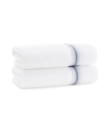 Aston & Arden Turkish Bath Towels - (Pack of 2) Oversized Ultra Soft Thick & Absorbent 100% Ring Spun Cotton Bathroom Hand Towel, 600 GSM, for Face, Spa, Home, Hotel, 30 x 60 in, Crystal Blue Crystal Blue Bath Towels