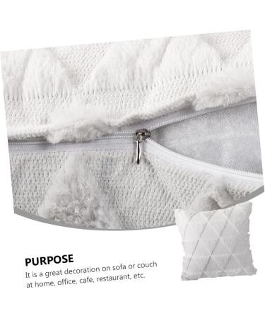 Zerodeko Pillow Sofa Decorate Plush White White 45X45X5CM - Buy Online on GoSupps.com