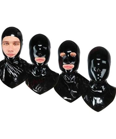Latex Hood Unisex Rubber Mask - Long with Zipper Open Nose - One Size Fits All for Ultimate Comfort - Buy Online on GoSupps.com