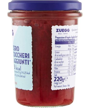 Italian Gourmet E.R. Zuegg Strawberries and Wild Strawberries Strawberry Jam Set of 4 No Added Sugar No Preservatives 220 g Jar + Gourmet Italian Tomato Pulp Box 400 g - Buy Online on GoSupps.com