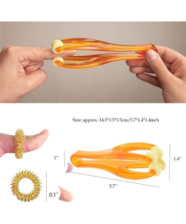Finger Roller Massager Set with Acupressure Rings for Hand Blood Circulation - Stress Relief Handheld Massage Tools - Buy Online on GoSupps.com