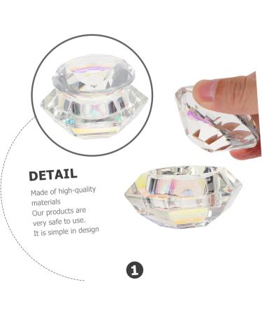 FRCOLOR Nail Art Crystal Cup Mini Crystal Bowl Nail Art Supplies Glass Tumbler with Lid Ring Holder Nail Liquid Cup Manicure Glass Cup Mini Bowl Cups White Crystal With Cover Accessories - Buy Online on GoSupps.com
