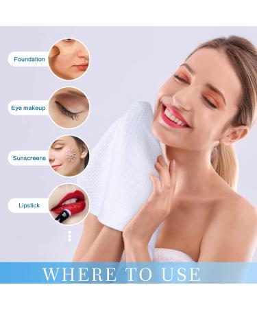 SINLAND Microfiber Waffle Washcloths 13x13 Inch 6 Pack White - Soft Facial Makeup Remover Cloths - Quick Drying & Exfoliating - Buy Online on GoSupps.com
