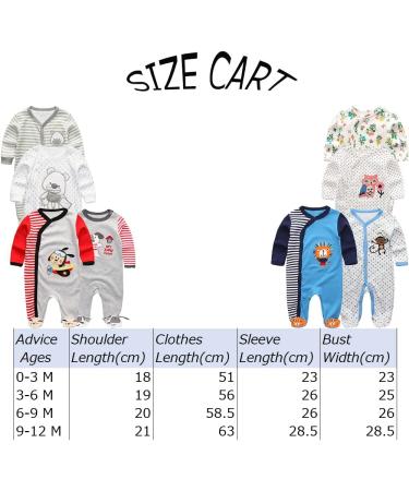 MAMIMAKA Cotton Footed Pajamas for Newborns | Boys & Girls 0-18 Months | 3-6 Months Long Sleeve | Color10 - Buy Online on GoSupps.com