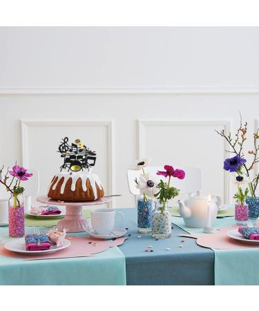 (Set of 20)Music Notes Cupcake Topper Picks Music Notes Cake Decorations Party Supplies Birthday Cake Decorating Tools for Baby Showers - Buy Online on GoSupps.com