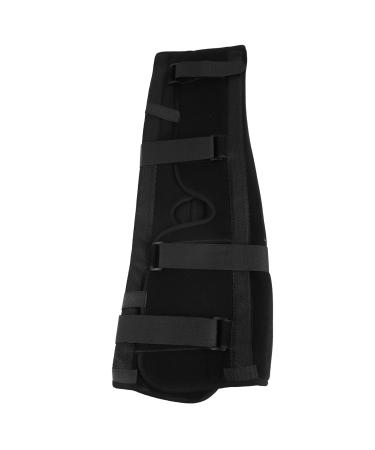 Knee Brace Adjustable 3 Panels Knee Brace Knee Immobilizer Secure Brace Stabilizer Knee Fracture Recovery Full Leg Support Brace with Inserted Aluminum Bars Breathable Large black