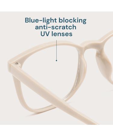 Gaoye Blue Light Blocking Glasses | Fashion Square UV Protection Eyewear for Men & Women | Light Coffee Computer & Gaming Glasses - Buy Online on GoSupps.com