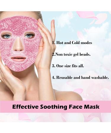 Cooling Gel Facial & Eye Mask - Reusable Hot-Cold Compress for Dark Circles Headaches & Tired Skin | International Shipping - Buy Online on GoSupps.com