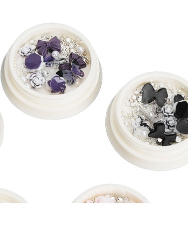 Shiny Decorative Manicure Charms with Artificial Pearls DIY Nail Art Portable Storage Box for Professional Salon or DIY Manicures - Buy Online on GoSupps.com