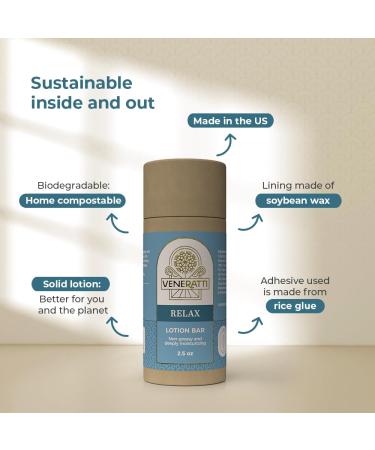 Lotion Bar with Relaxing Scent - Vegan & Eco-Friendly - Quick Absorption Solid Body Lotion for Dry Skin - Made in the USA - Perfect Travel Size for Women - Buy Online on GoSupps.com