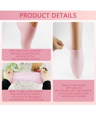 LNQ LUNIQI 1 Pair Silicone Socks Feet Moisturising Socks Callus Socks Anti Cracked Feet Gel Socks Moisturising for Callus Removal Spa Foot Care Foot Mask Pink - Buy Online on GoSupps.com
