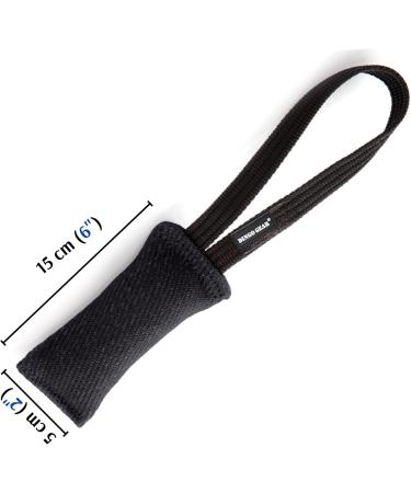 Dingo Gear Cotton Nylon Bite Sausage for Dog Training | IGP IPO Obedience Protection | 15x5 cm with Handle | Black - S00072 - Buy Online on GoSupps.com