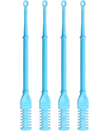 Nasal Hair Cutter Ear Pickers 360 Degree Rotating Nasal Hair Removal Tool 4Pcs Portable Manual Nose Hair Trimmer Gifts Blue - Buy Online on GoSupps.com