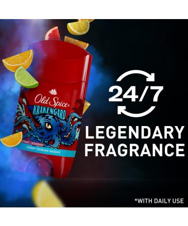 Old Spice Antiperspirant Deodorant for Men 24/7 Freshness & Lasting Scent 48hr Sweat & Odor Protection Krakenguard Scent Wild Collection 2.6 oz (Pack of 6) 2.6 Ounce (Pack of 6) Krakengard - Buy Online on GoSupps.com