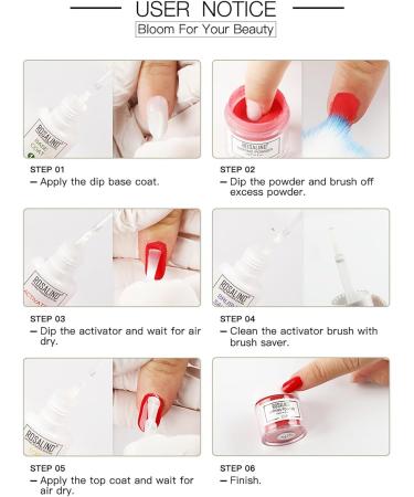 MKNZOME Nail Dip Powder Set - 6 Color Dipping Powder Kit for French Manicure | Perfect Gift for Girls & Women | DIY Nail Art Starter Set - Buy Online on GoSupps.com