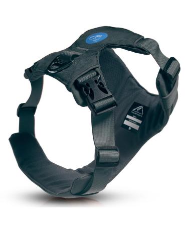 TOUGHDOG Explorer Dog Harness No Pull Adjustable Comfortable Padded Durable Dog Harness 2 Lead Attachment Points Reflective No Choke Easy On/Off Training & Walking Medium Dog Puppy Storm Grey Medium Storm Grey