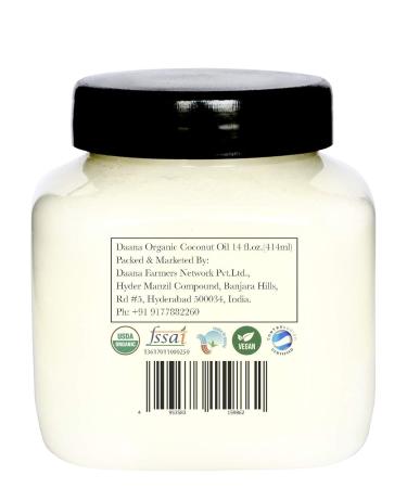Daana Organic Coconut Oil for Skin - Extra Virgin Cold Pressed (12 oz) | Natural Moisturizer & Skin Care - Buy Online on GoSupps.com