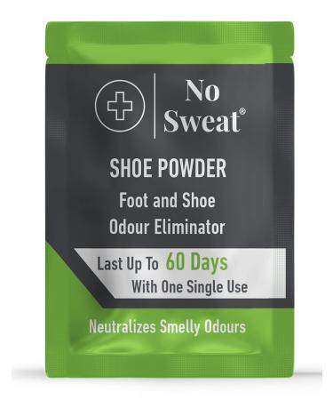 No Sweat Foot And Shoe Odour Eliminator Powder - Lasts Up To 60 With One Single Use - Salty Structure - No Need Mix With Water - Neutralizes Smelly Odours - No Mess -1 Box X10 Sachets