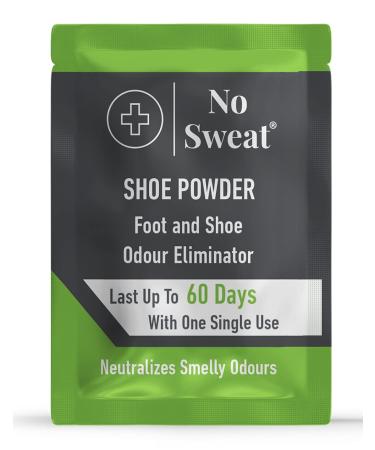 No Sweat Foot And Shoe Odour Eliminator Powder - Lasts Up To 60 With One Single Use - Salty Structure - No Need Mix With Water - Neutralizes Smelly Odours - No Mess -1 Box X10 Sachets - Buy Online on GoSupps.com