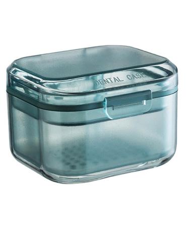 Fowybe prosthesis case |Holding container |Press-like beverage owner box leak-proof with lid waterproof prosthesis holder bathing box storage soak blue