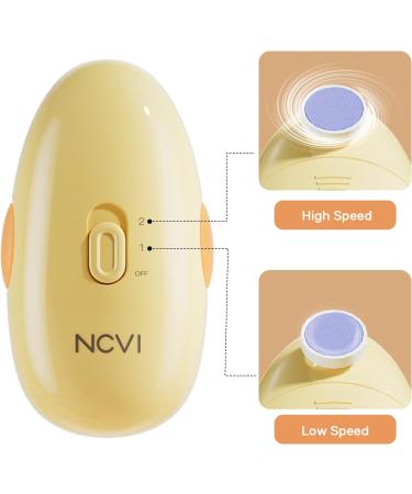 NCVI Electric Baby Nail Trimmer & File - Safe Clippers & Polish Set for Newborns, Infants, Toddlers - Yellow - Buy Online on GoSupps.com