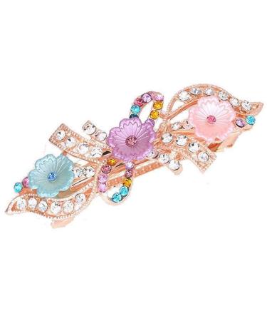 Rhinestone Pearl Hair Clips Metal Hair Clips Antique Crystal Barrette Women's Hair Accessories for Bridal Wedding Multicolour