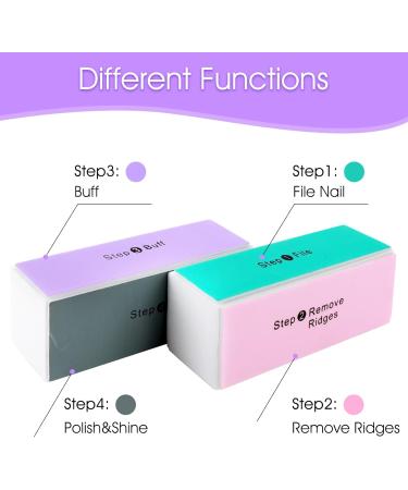 Nail Files and Nail Buffer Block Polisher Buffing File Rectangular Art Care Buffer Block Tools Professional Manicure Tools Kit Nail Art Pedicure Manicure Tool Nail Care File Buffer Tool 12Pcs - Buy Online on GoSupps.com