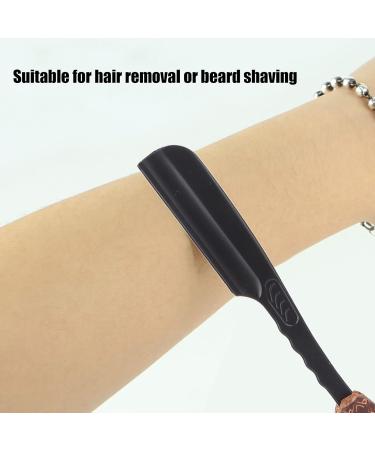 Premium Wooden Handle Razor - One-Sided Straight Edge for Mustache & Beard Grooming | Zinc Alloy Manual Razor - Buy Online on GoSupps.com