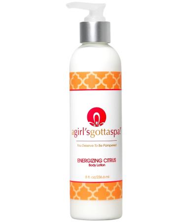 A Girl's Gotta Spa! Shea Butter Body Lotion for Women with Dry Skin - Natural Moisturizing Body Cream | Non-Greasy | Vegan Ingredients | Cruelty-Free 8 Ounces Citrus