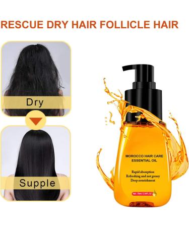 70ml Anti-Frizz Serum for Dry Hair Natural Hair Care Essential Oil to Reduce Dry Hair Fast Absorbing and Non-Greasy. - Buy Online on GoSupps.com