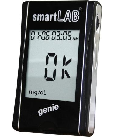 smartLAB Genie Blood Glucose Meter Bundle | 100 Test Strips & 100 Lancets | Large Display & Easy Read - Buy Online on GoSupps.com