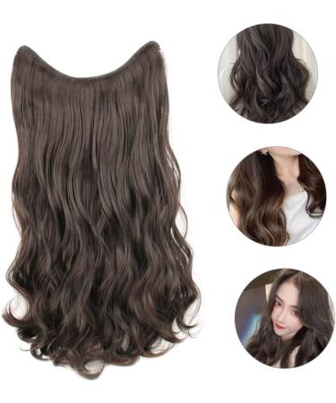 FRCOLOR Headband Wigs Fluffy U-shaped Wig Wavy Hair Extensions Real Hair Body Wave Human Hair Wig Wavy Wigs Headband Wig Black Wig Wigs with Headbands Black Wavy Wig Temperature Wire Clip 45X8CM Black - Buy Online on GoSupps.com