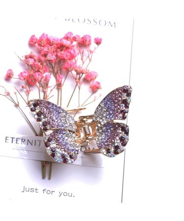 Large Butterfly Hair Claw Clip | Stylish Purple Jaw Clip for Thick Hair - Buy Online on GoSupps.com