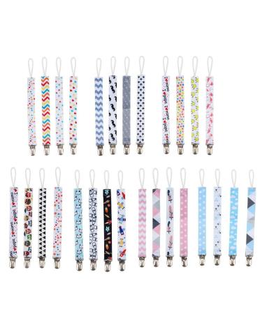4 Pieces Baby Pacifier Clip Chain Set | Unisex Cotton Clips for Infants | Perfect Gift for Newborns - Buy Online on GoSupps.com