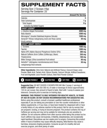 Legend V2 Pre-Workout | Caffeine L-Citrulline & Beta Alanine Blend for Pump Energy & Focus | Sugar-Free Pre-Workout | 50 Servings 425G (Cherry Limeade) - Buy Online on GoSupps.com