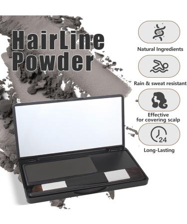 VOLLUCK Root Touch up Powder Long-lasting Hairline Powder for Men Women Waterproof Root Cover up for Hairline Bald Spots 8g (Black) - Buy Online on GoSupps.com