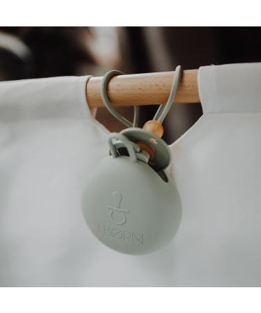 J.B rn Silicone Pacifier Box | Easy-to-Clean Holder for 3 Pacifiers | Travel-Friendly Schnulleretui in Sage - Perfect Baby Care Solution - Buy Online on GoSupps.com