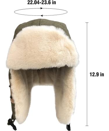 Peicees Trapper Aviator Hat and Goggles Set - Camel Hat with Fur Ear Flap and Cooper Frame/Clear Lens - Buy Online on GoSupps.com