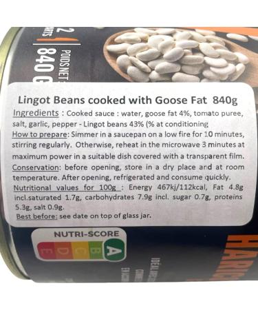 La Belle Chaurienne Lingot Beans in Goose Fat 840g x 2 - Buy Online on GoSupps.com