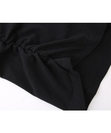 Manci Women's Nursing Maternity Top - V Neck Ruched Waist Pajama Top (Black) - Buy Online on GoSupps.com