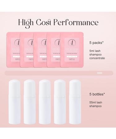 Allove Eyelash Shampoo Concentrate 5ml - Gentle Lavender Formula for Eyelash Extensions | Sensitive Care & Cleaning Solution (5 Pack) - Buy Online on GoSupps.com