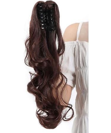 Long Short Claw Ponytail Hair Extensions One Piece Cute Clip in on Ponytail Jaw Claw on Straight Curly Hairpiece Brown Blonde Black Ombre 18" Curly Medium Brown - Buy Online on GoSupps.com
