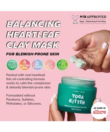 I DEW CARE Wash-off Clay Mask - Yoga Kitten | For Blemish-prone Skin with Kaolin  Heartleaf  and Tea Tree Extract  2.5 Fl Oz - Buy Online on GoSupps.com