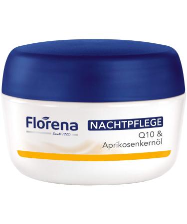 Florena night care q10 & apricot kernel oil face cream for wrinkles with vitamin E night cream for the face for a fresh charisma moisturizing night care (50 ml) 50 ml (1 Pack) - Buy Online on GoSupps.com