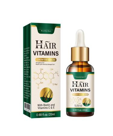 Biotin & VitaminC & Vitamin E Hair Growth Oil Treatment Hair Oil for Dry Damaged Hair Vitamin E Oil for Hair Hair growth Serum Strengthen Hair Repair Split Ends & Dry Hair Shiny Soft Moist Hair