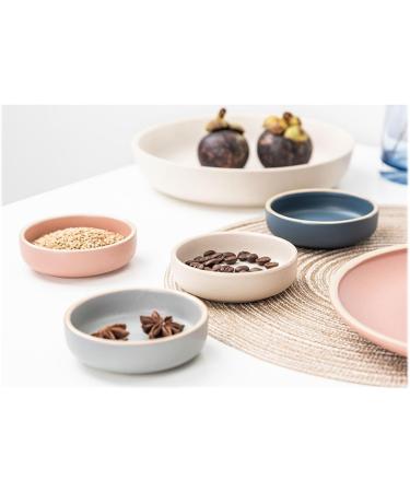 Fruit Bowl Snack Containers Dip Bowl Set Ceramic Condiments Snack Serving Plate Round Suitable for Salad Spices Spice Snacks and Appetizers 5pc Breakfast Bowls (Color : B) (B) - Buy Online on GoSupps.com