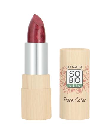 So'Bio tic L A NATURE SO BiO tic | Certified Organic Pearlescent Veil Lipstick Pure Color | Chrome Purple | Pearl Finish | Nourished Lips | Shea Butter | 100% Natural Origin - Vegan | Made in France | 5 g