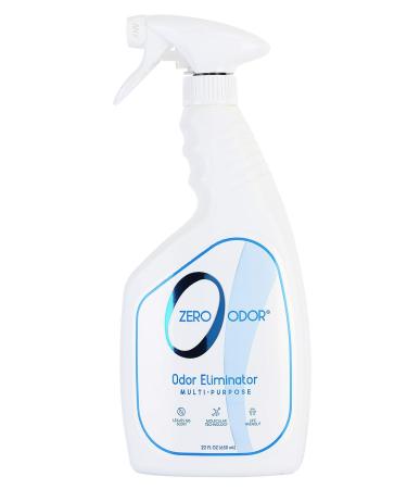 Zero Odor Multi-Purpose Odor Eliminator - Air & Surface Odor  Patented Technology Best for Bathroom, Kitchen, Fabrics, Closet- Smell Great Again, 22oz (Over 500 Sprays) Unscented 22 Fl Oz (Pack of 1)
