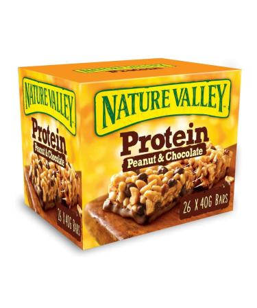 Nature Valley Barres de c r ales prot in es Peanut & Chocolate sans gluten 40 g (26 barres) Cacahu tes et chocolat 40 g (Pack of 26)